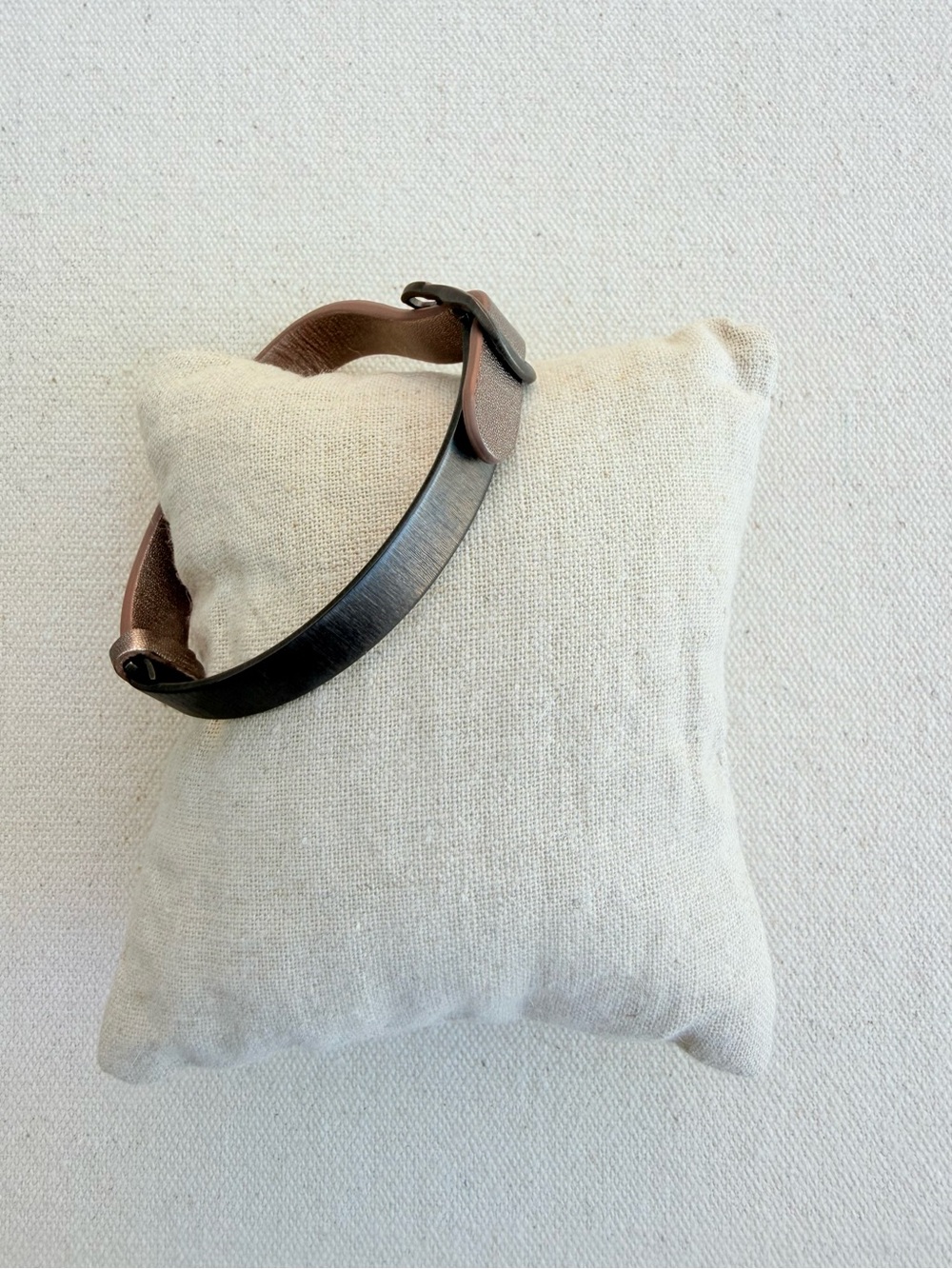 *Leather Metal Bangle Bracelet* KEEP COLLECTIVE Retired Hematite/Grey